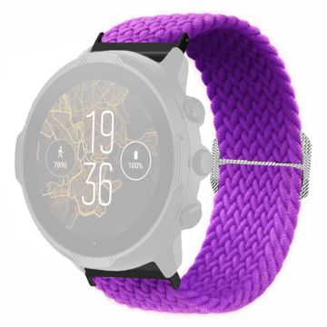 Suunto Spartan Sport Wrist HR Baro / Suunto 7 Watch Strap 24mm Braided Nylon Band - Purple