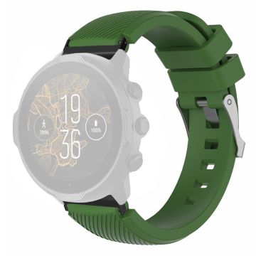 Suunto Spartan Sport Wrist HR Baro / Suunto 7 Watch Strap 24mm Twill Texture Flexible Band - Army Green