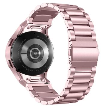 Samsung Galaxy Watch 20mm Stainless Steel Strap Quick Release Connector Watch Band - Rose Pink