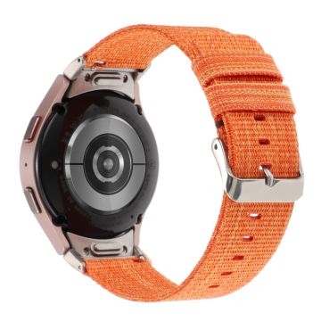 Samsung Galaxy Watch6 / Watch6 Classic / Watch 5 / Watch 5 Pro Watch Band Adjustable Nylon Wrist Strap - Orange