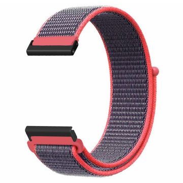 Suunto Spartan Sport Wrist HR Baro / Suunto 7 Strap 24mm Nylon Sport Loop Watch Bands - Bright Pink