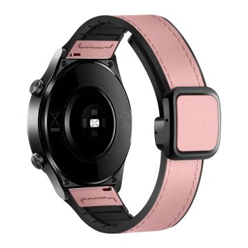 Samsung Galaxy Watch6 / Garmin Venu Sq 2 Watch Band 20mm PU Leather and Flexible Strap - Pink