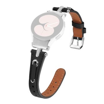 Samsung Galaxy Watch6 Genuine Cow Leather Watch Band - Black