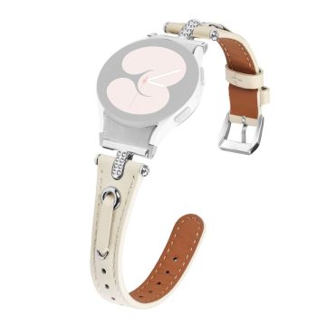 Samsung Galaxy Watch6 Genuine Cow Leather Watch Band - Apricot