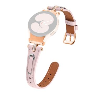 Samsung Galaxy Watch6 Watchband Genuine Cow Leather Strap - Pink