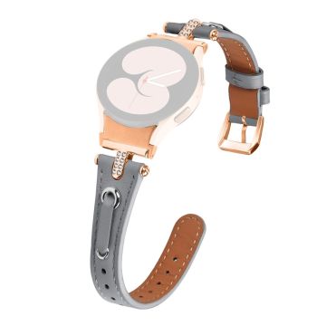 Samsung Galaxy Watch6 Watchband Genuine Cow Leather Strap - Grey