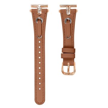 LG Watch Sport Wrist Watch Band Genuine Cow Leather Strap Replacement - Brown