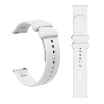 Garmin Vivomove 3 / GarminMove 3 Silicone Strap 20mm Button Buckle Watch Band - White