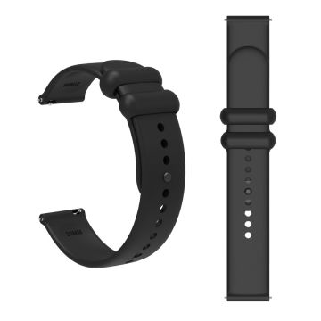 Garmin Vivomove 3 / GarminMove 3 Silicone Strap 20mm Button Buckle Watch Band - Black