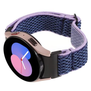 Samsung Galaxy Watch6 / Watch6 Classic / Watch 5 Wave Shape Watch Strap Braided Wrist Band - Midnight Blue