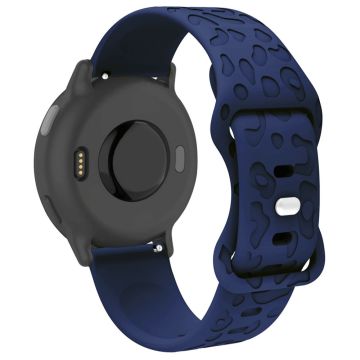 Coros Pace 3 / Apex 46mm / Apex Pro Silicone Band 22mm Leopard Texture Watch Strap - Navy Blue