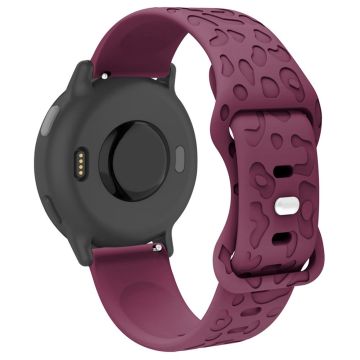 Coros Pace 3 / Apex 46mm / Apex Pro Silicone Band 22mm Leopard Texture Watch Strap - Wine Red