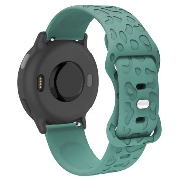 Coros Pace 3 / Apex 46mm / Apex Pro Silicone Band 22mm Leopard Texture Watch Strap - Pine Needle Green