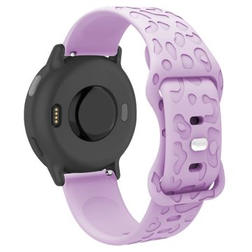 Garmin Venu 2 Plus / vivoactive 5 20mm Silicone Watch Band Leopard Texture Adjustable Strap - Lavender Purple