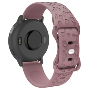 Garmin Venu 2 Plus / vivoactive 5 20mm Silicone Watch Band Leopard Texture Adjustable Strap - Smoke Purple