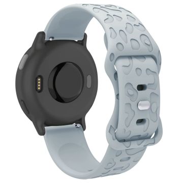 Garmin Venu 2 Plus / vivoactive 5 20mm Silicone Watch Band Leopard Texture Adjustable Strap - Cloudy Grey