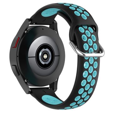 KALEBOL KLB-SSGJ-001 Samsung Galaxy Watch3 45mm Silicone Band 22mm Watch Strap - Black+Teal Green