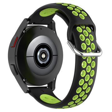 KALEBOL KLB-SSGJ-001 Samsung Galaxy Watch3 45mm Silicone Band 22mm Watch Strap - Black+Lime