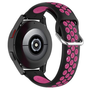 KALEBOL KLB-SSGJ-001 Samsung Galaxy Watch3 45mm Silicone Band 22mm Watch Strap - Black+Rose