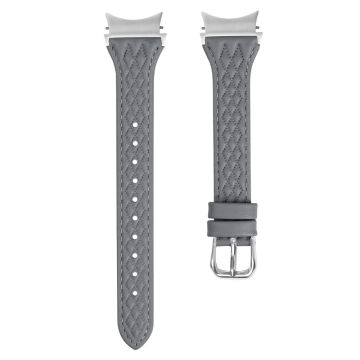 Samsung Galaxy Watch6 40mm / 44mm / Watch6 Classic 43mm / 47mm Watch Strap Top-Layer Cow Leather Watchband - Grey