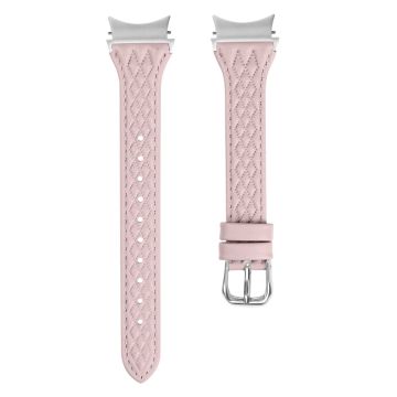 Samsung Galaxy Watch6 40mm / 44mm / Watch6 Classic 43mm / 47mm Watch Strap Top-Layer Cow Leather Watchband - Pink