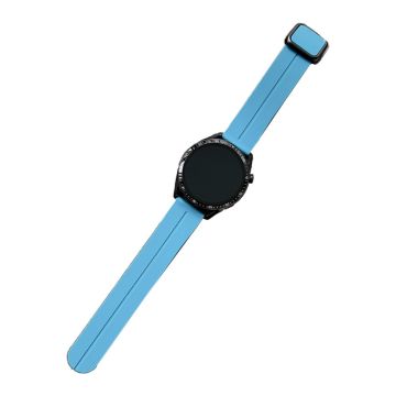 Samsung Gear S3 Classic / Garmin Vivoactive 4 Silicone Magnetic Strap 22mm Watch Band - Rock Cyan