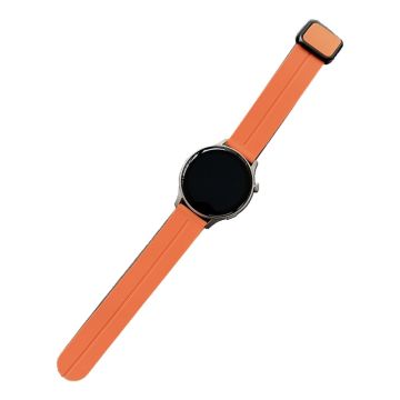 Samsung Gear S3 Classic / Garmin Vivoactive 4 Silicone Magnetic Strap 22mm Watch Band - Orange