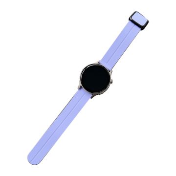 Samsung Gear S3 Classic / Garmin Vivoactive 4 Silicone Magnetic Strap 22mm Watch Band - Purple