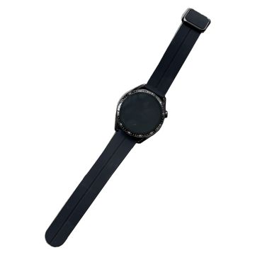 Samsung Gear S3 Classic / Garmin Vivoactive 4 Silicone Magnetic Strap 22mm Watch Band - Black