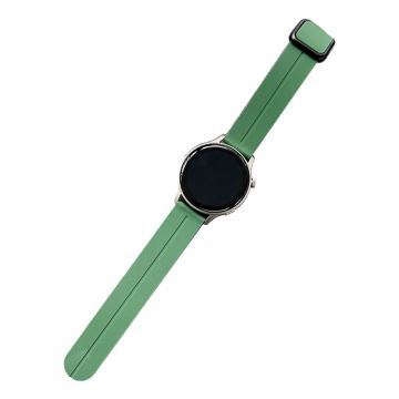 Samsung Gear S3 Classic / Garmin Vivoactive 4 Silicone Magnetic Strap 22mm Watch Band - Green