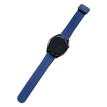 Samsung Gear S3 Classic / Garmin Vivoactive 4 Silicone Magnetic Strap 22mm Watch Band - Midnight Blue