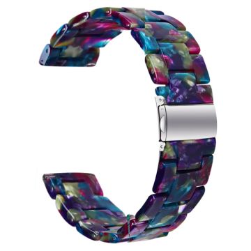 Donerton Resin Watch Band Waterproof Smart Watch Strap - Purple / Green