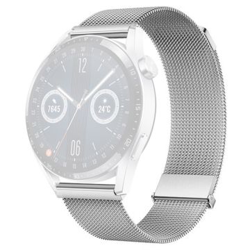 Huawei Watch GT 3 42mm / Samsung Galaxy Watch3 41mm 20mm Magnetic Strap Replacement - Silver