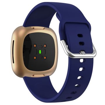 KALEBOL KLB-SXKGJ-001 Fitbit Versa 3 / 4 / Sense / Sense 2 Silicone Watch Bands Soft Strap Replacement - Dark Blue