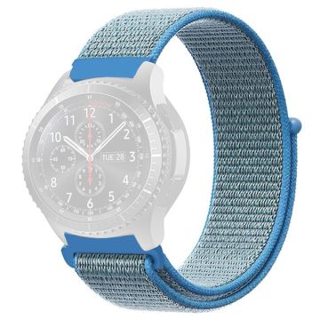 KALEBOL KLB-NLHH-001 Samsung Galaxy Watch3 45mm / Huawei Watch GT4 46mm Watchband 22mm Nylon Wrist Strap - Lake Blue