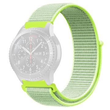 KALEBOL KLB-NLHH-001 Samsung Galaxy Watch3 45mm / Huawei Watch GT4 46mm Watchband 22mm Nylon Wrist Strap - Light Yellow