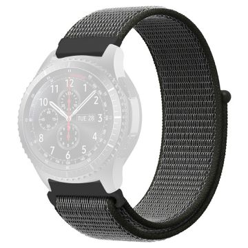 KALEBOL KLB-NLHH-001 Samsung Galaxy Watch3 45mm / Huawei Watch GT4 46mm Watchband 22mm Nylon Wrist Strap - Dark Olive Green