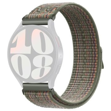 KALEBOL KLB-NLHH-002 Samsung Galaxy Watch3 45mm / Huawei Watch GT4 46mm Nylon Band 22mm Watch Strap - Dark Green+Orange