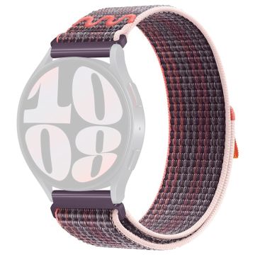 KALEBOL KLB-NLHH-002 Samsung Galaxy Watch3 45mm / Huawei Watch GT4 46mm Nylon Band 22mm Watch Strap - Berry Purple