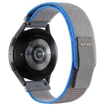 KALEBOL KLB-YJNLHH-001 Samsung Galaxy Watch6 / Watch6 Classic Nylon Straps 20mm Watch Band Loop Fastener - Blue+Grey