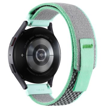 KALEBOL KLB-YJNLHH-001 Samsung Galaxy Watch6 / Watch6 Classic Nylon Straps 20mm Watch Band Loop Fastener - Green+Grey