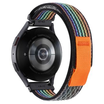 KALEBOL KLB-YJNLHH-001 Samsung Galaxy Watch3 45mm / Huawei Watch GT4 46mm Wristband Sport Strap 22mm - Black Rainbow