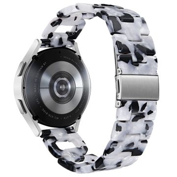 D-Shape Strap LG Watch Sport Smart Watch Resin Bracelet Replacement Band - Black+White