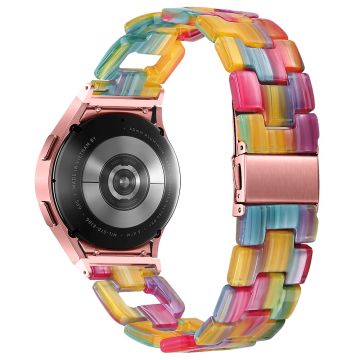 Resin Strap Samsung Galaxy Watch6 40mm / 44mm / Watch6 Classic 43mm / 47mm D-Shape Bracelet Watchband - Rainbow