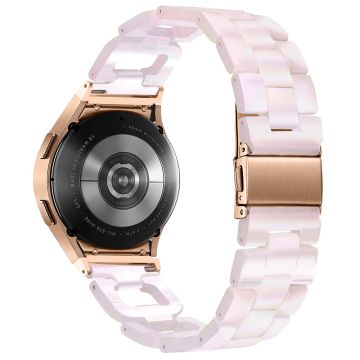 Resin Strap Samsung Galaxy Watch6 40mm / 44mm / Watch6 Classic 43mm / 47mm D-Shape Bracelet Watchband - Mermaid Pink