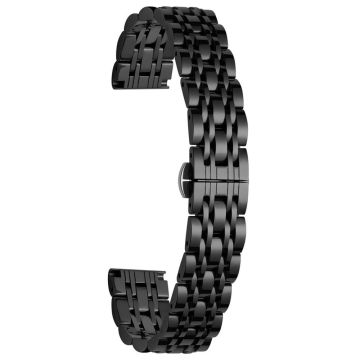 Garmin Lily 2 Watch Band 7-Beads 14mm Stainless Steel Replacement Strap - Black