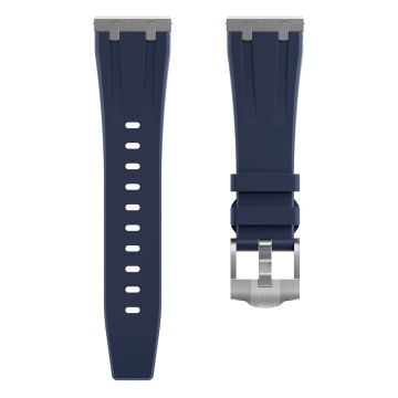 Samsung Galaxy Watch3 45mm / Gear S3 Classic / Huawei Watch GT 4 46mm Silicone Watch Band 22mm Wrist Strap - Silver / Blue