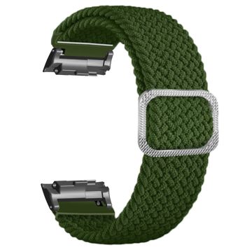 Huawei Watch D Elastic Braided Nylon Watch Strap Adjustable Wrist Band - Army Green