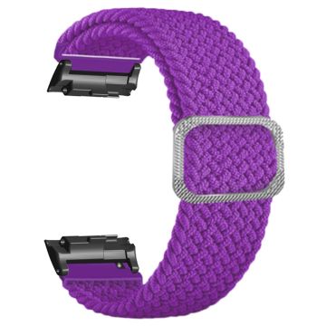 Huawei Watch D Elastic Braided Nylon Watch Strap Adjustable Wrist Band - Purple