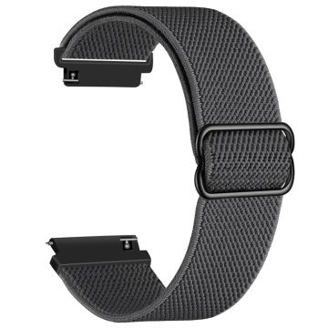 For Samsung Galaxy Watch6 Classic 47mm 43mm Watch Strap 20mm Adjustable Nylon Wrist Band - Grey